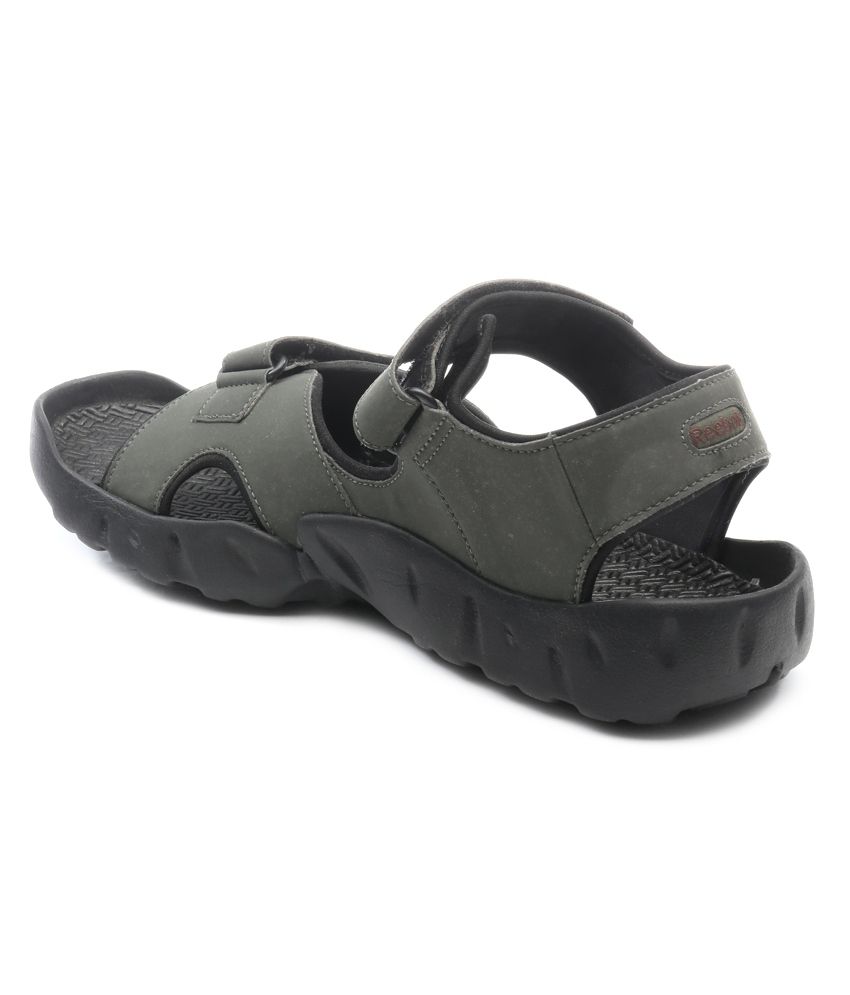 reebok green floater sandals