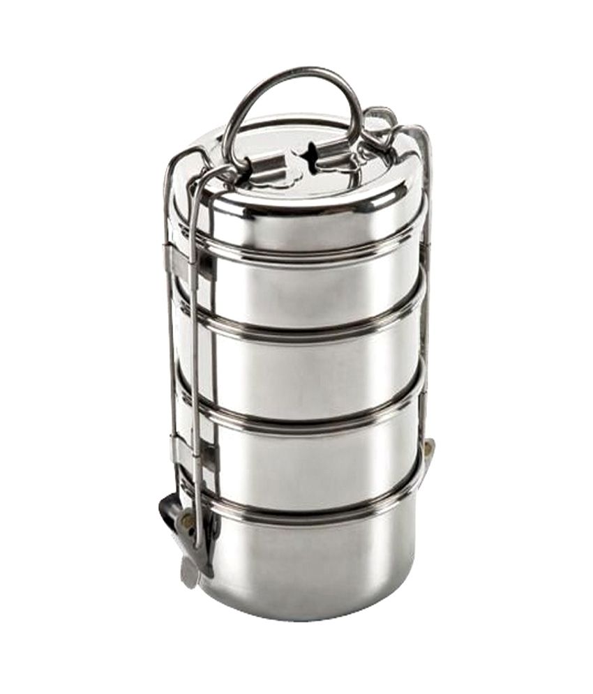 King International Matte Stainless Steel Tiffin Box 4 Tier Buy 