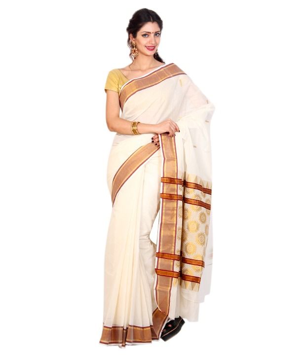 kasavu saree draping