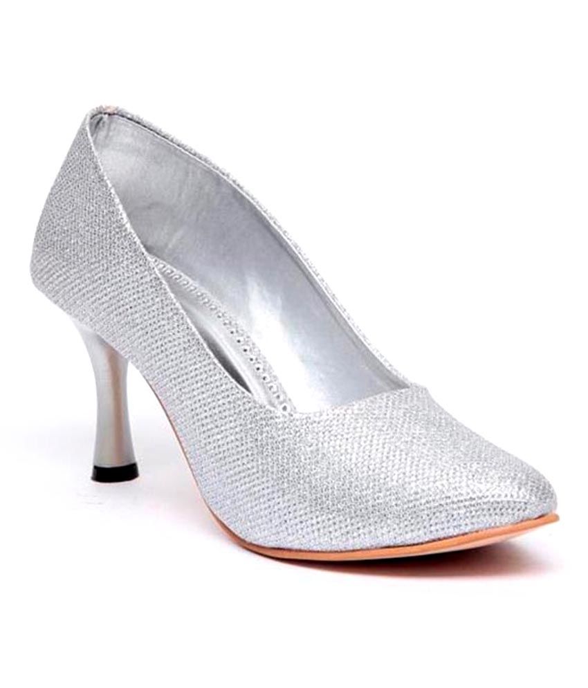 famous footwear silver heels