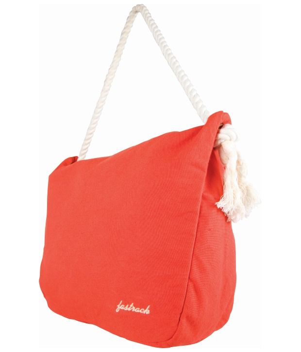 orange over the shoulder bag