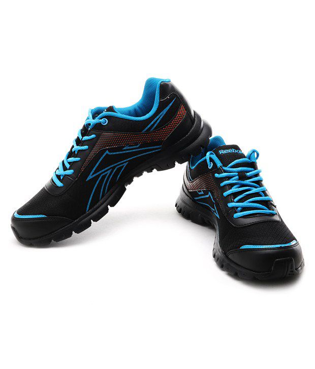 reebok black and blue shoes