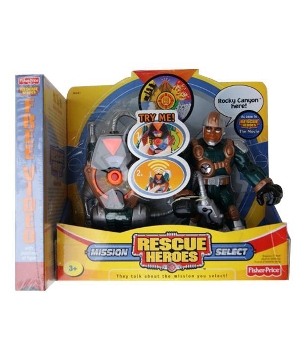 Fisher Price Rescue Heroes Mission Select Rocky Canyon Action 