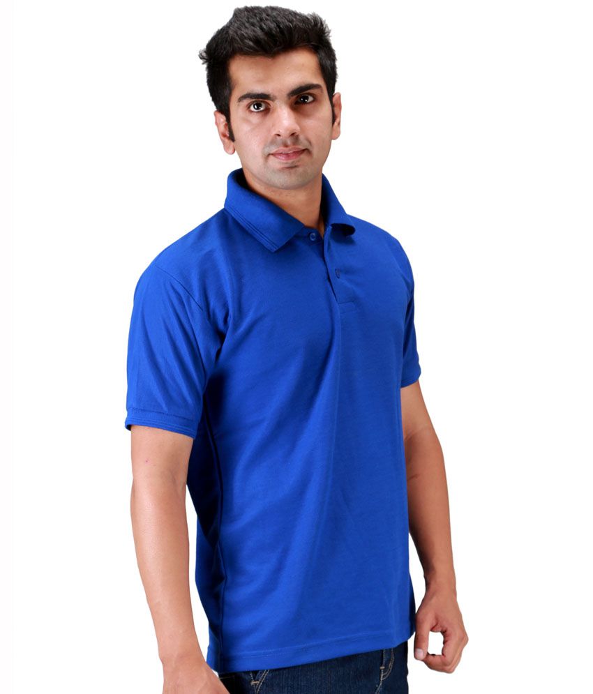 Street BLUE Half Polo T-Shirt - Buy Street BLUE Half Polo T-Shirt ...