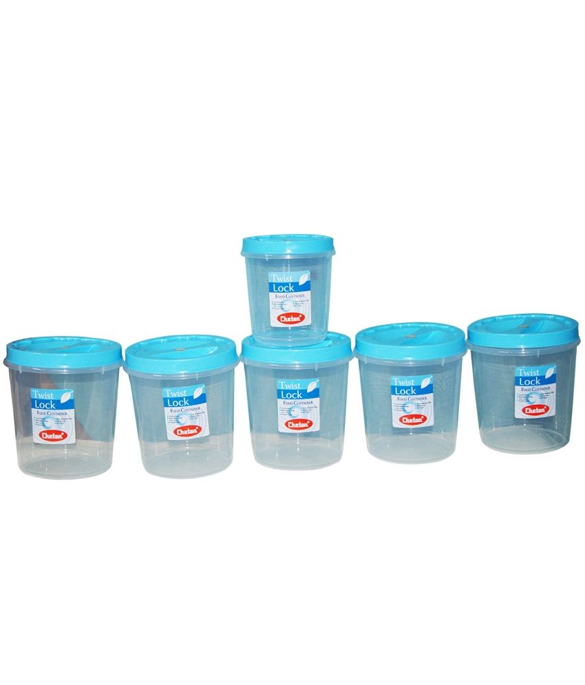 CHETAN 6 PC SET (1 LTR)TWIST LOCK KITCHEN STORAGE CONTAINER. Buy