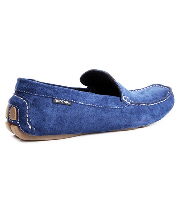 red tape blue loafers