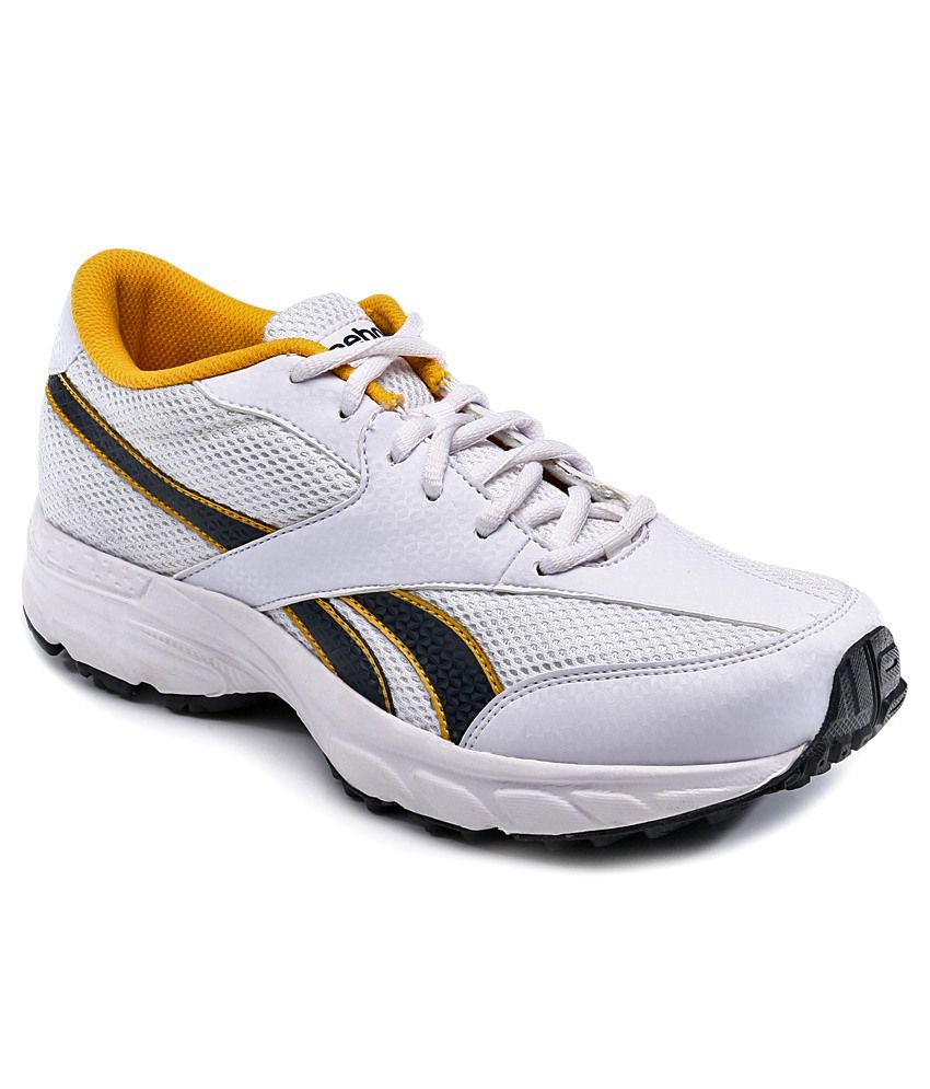 Reebok White & Yellow Sports Shoes Price in India- Buy Reebok White ...