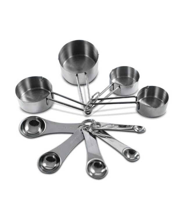 Standard Stainless Steel Measuring Spoon Set Silver 