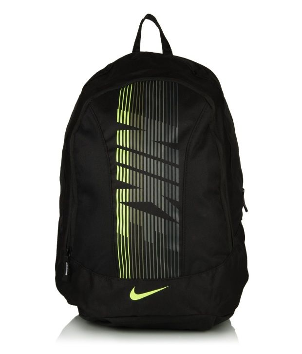 black and yellow nike backpack