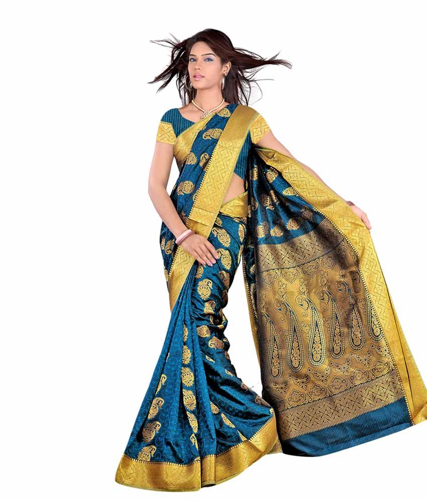 Varkala Silk Sarees Turquoise Kanchipuram Art Silk Saree Buy Varkala Silk Sarees Turquoise