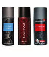 Denver (Sport, Rage, RO) Deodorant Pour Homme - 150ML Each (pack of 3)