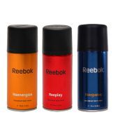Reebok (Reegame, Reenergize, Reeplay) Men Pack of 3-Each 150 ml