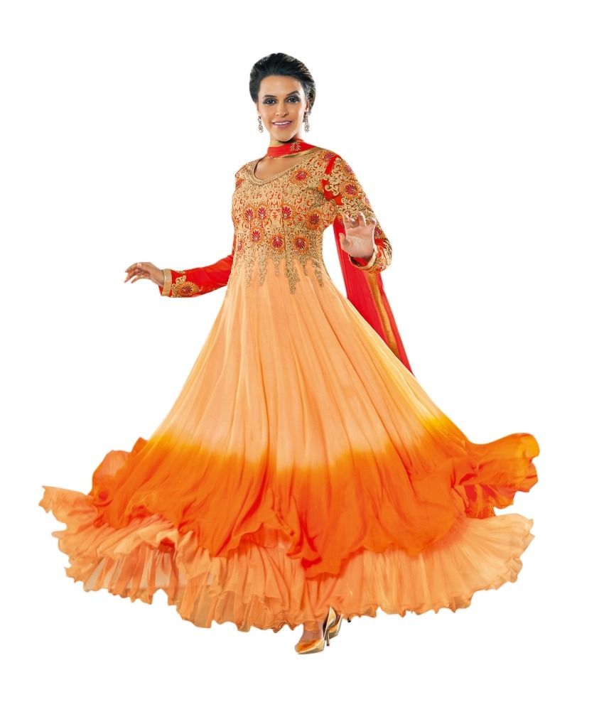 frill anarkali suit