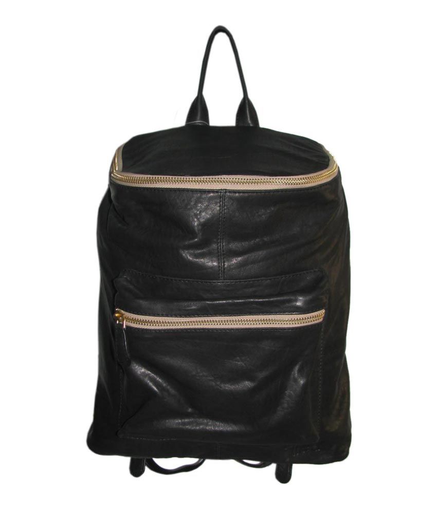 Thia Black Leather Backpack Bag Buy Thia Black Leather Backpack Bag