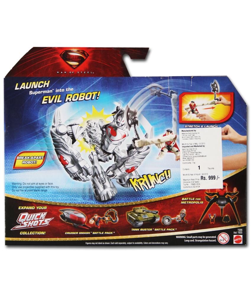 Warner Brothers Man of Steel Quick Shots Robot Attack Battle Pack ...