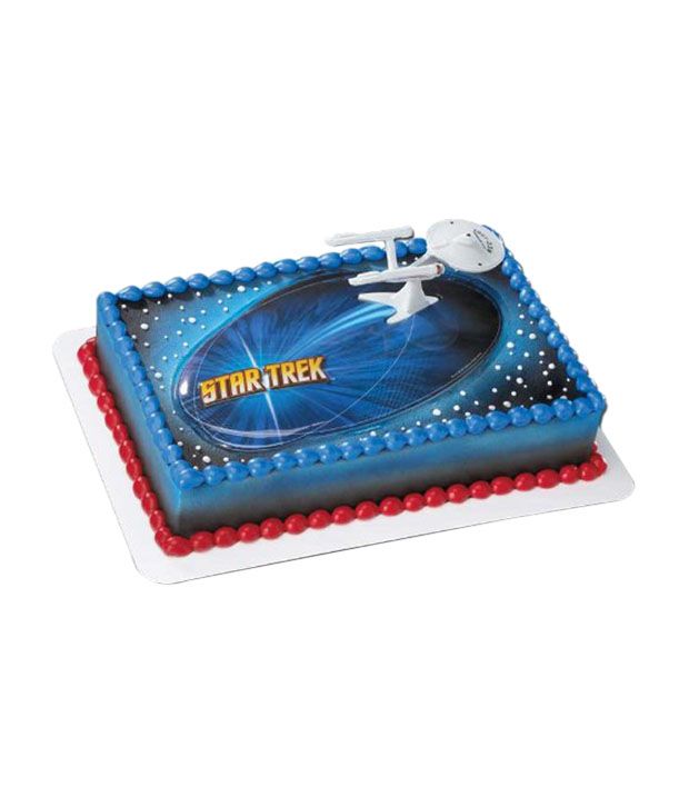 A Birthday Place Multicolour Star Trek Cake Topper Buy A Birthday