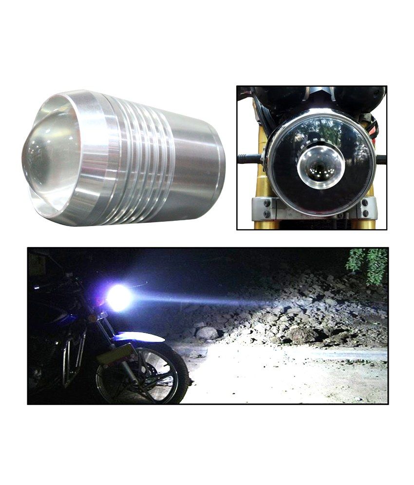 Delhi Traderss Heavy Duty Silver Bike Projector Headlamp For All