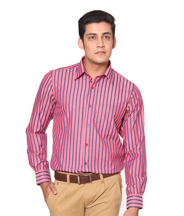 Oxemberg Pink & Blue Striped Shirts - Buy Oxemberg Pink & Blue Striped ...