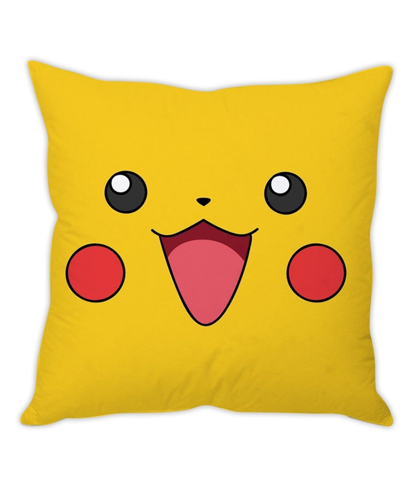 Pikachu Face Cushion Cover: Buy Online at Best Price | Snapdeal