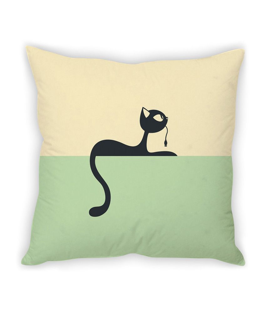 cushion with cat picture