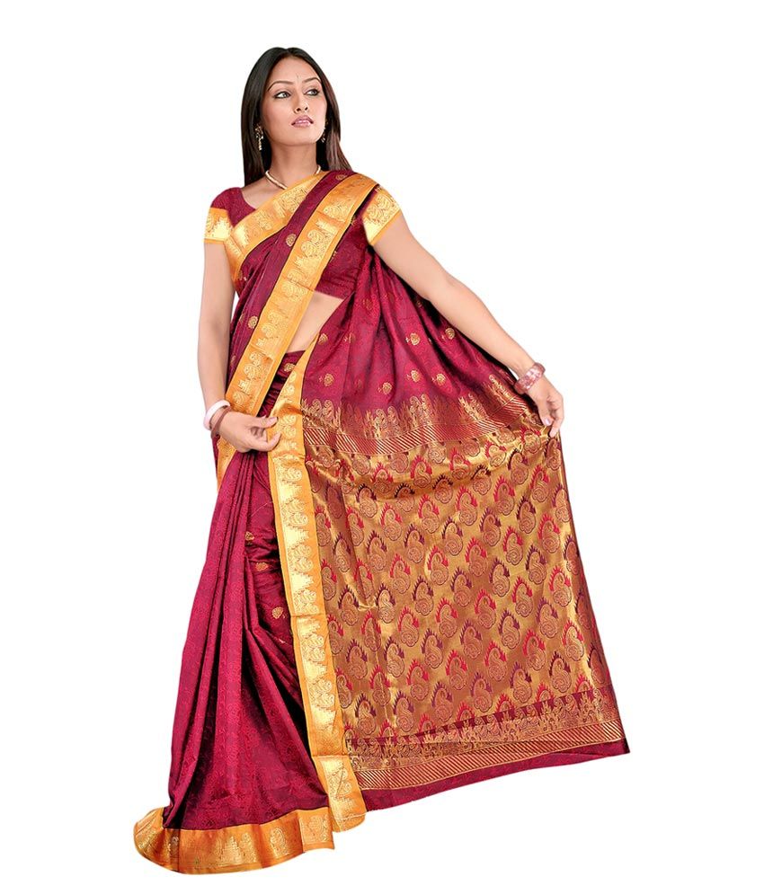 Varkala Silk Sarees Red Kanchipuram Art Silk Saree Buy Varkala Silk Sarees Red Kanchipuram Art 9940