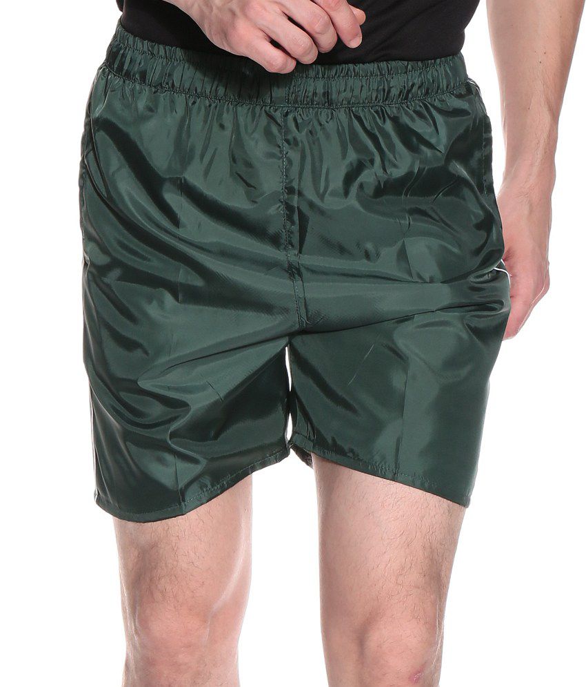 Fizzaro Green Polyester Solids Shorts - Buy Fizzaro Green Polyester ...