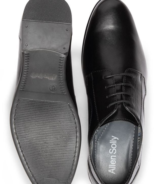 allen solly black formal shoes