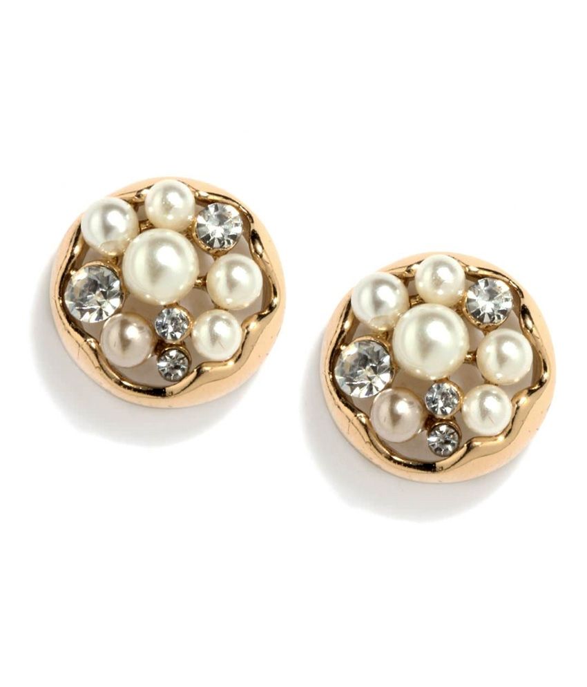 Golden Peacock Gold Plated Stud Earrings Buy Golden Peacock Gold