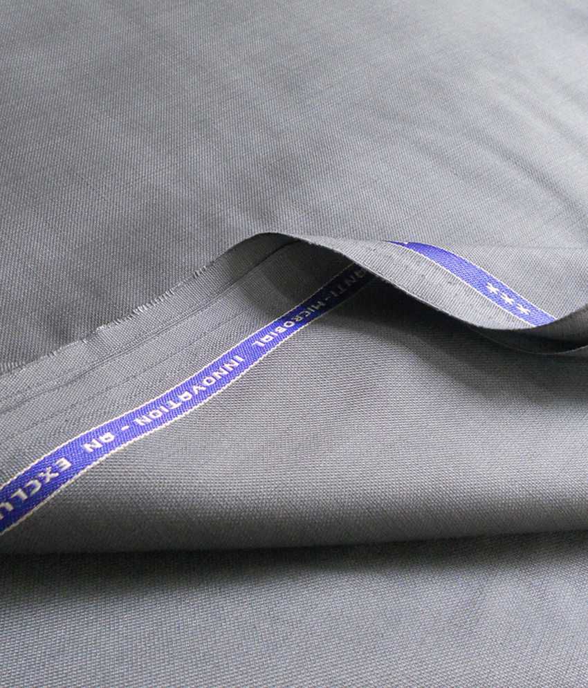 Vimal Light Gray Self Design Trouser Fabric