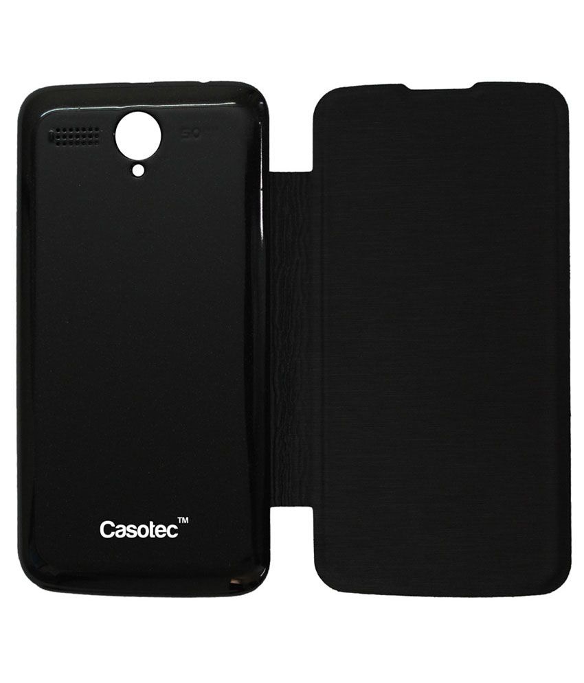 Casotec Premium Leather Flip Case Cover For Micromax Canvas Power A96