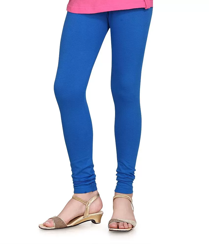 Frenchtrendz | Buy Frenchtrendz cotton viscose Spandex Royal Blue Jeggings  Online