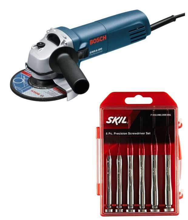 Bosch Angle Grinder GWS 6 100 With Free Screwdriver set 6 Pcs Buy