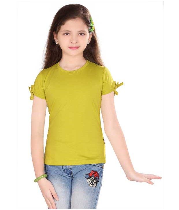     			Sini Mini Fashion Trendy Girls Cotton Top Lemon Yellow
