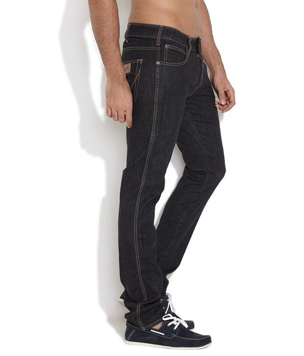 Wrangler Black Slim Fit Jeans - Buy Wrangler Black Slim Fit Jeans ...