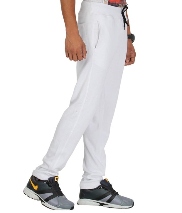 Posh 7 White Woollen Trackpants - Buy Posh 7 White Woollen Trackpants ...