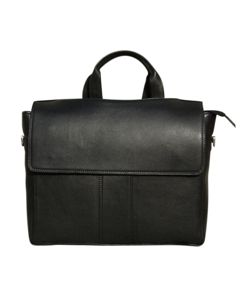 Jj Leather Laptop Strolly Bag - Black Pu Leather Material. - Buy Jj ...