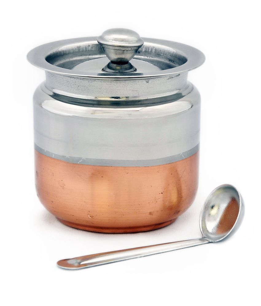 HAZEL Ghee Pot Copper bottom & steel jar 200ml Small Anarkali S2 Buy