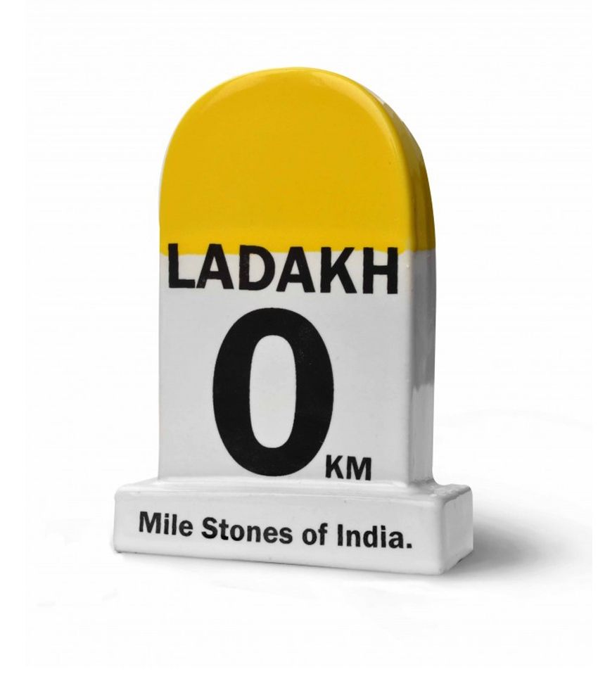 Happily Unmarried Multicolour Ceramic Ladakh Milestone 