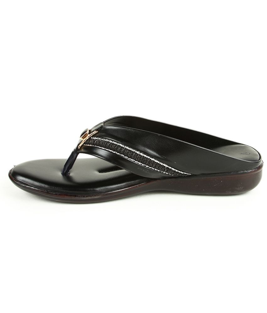 Rise Black Wedges Heeled Slip-On Price in India- Buy Rise Black Wedges ...