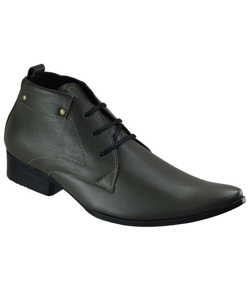 Buy Dziner Green Formal Shoes 