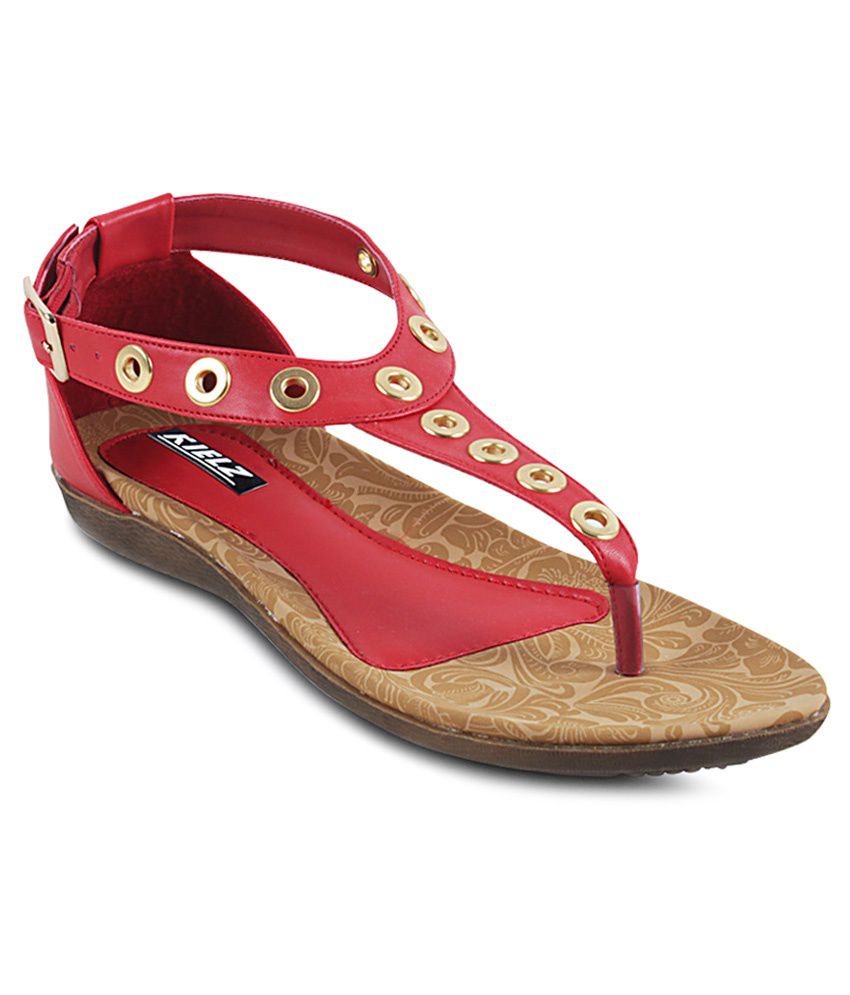 Kielz Red Sandal - Buy Women's Sandals @ Best Price Online | Snapdeal