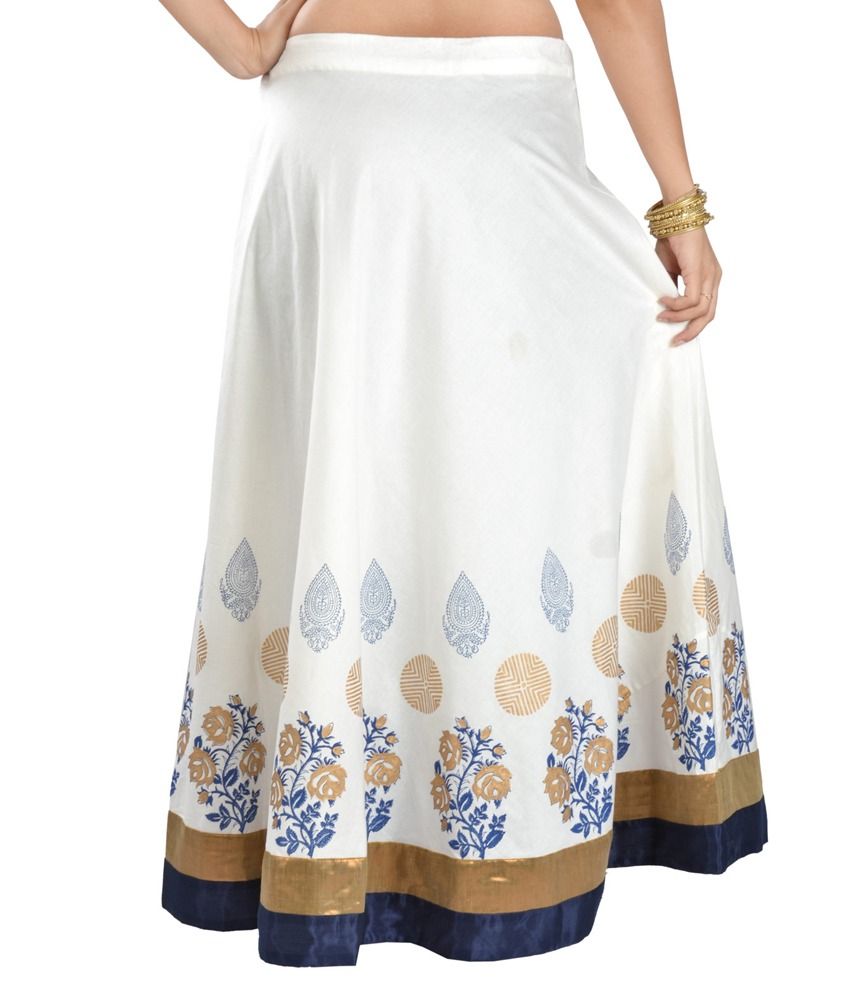 Buy 9Rasa White Cotton Skirts Online at Best Prices in India Snapdeal