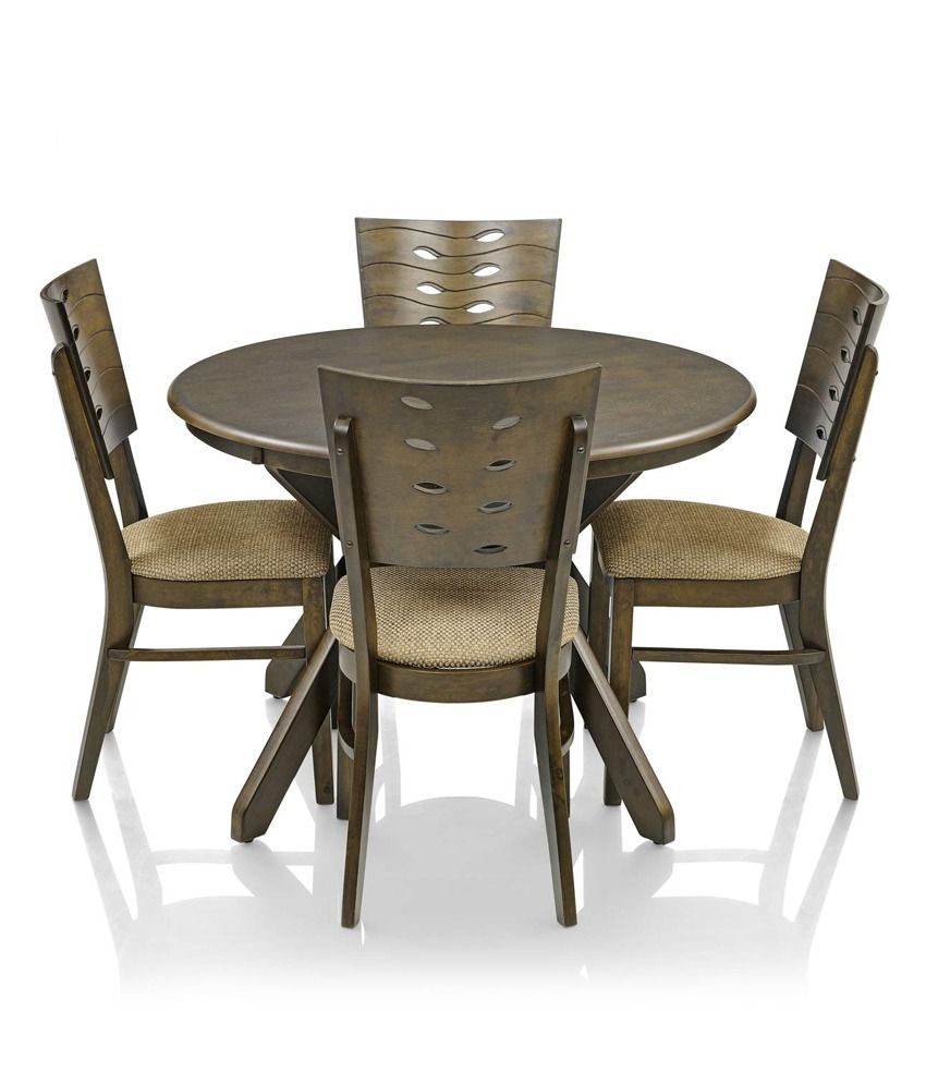 Royaloak Sydney Dining Set With 4 Chairs Solid Wood ...