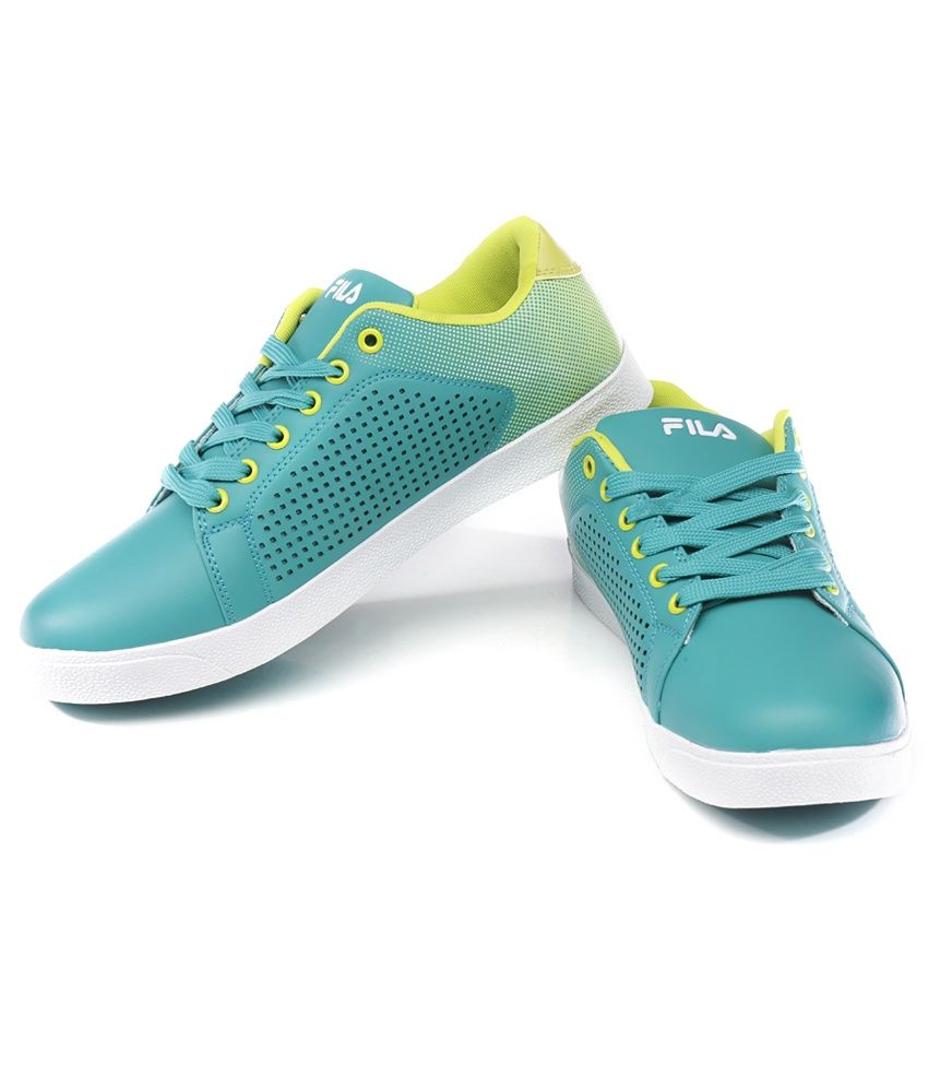 teal fila shoes