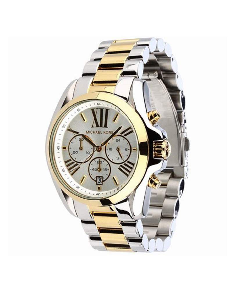 Michael Kors Chronograph Silver And Gold Unisex Watch Mk5627 - Buy