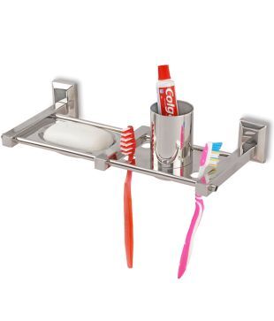 Doyours DY 0377 Stainless Steel Soap Dish/Holder/Toothbrush Holder/Toothpaste Holder Bathroom Accessories