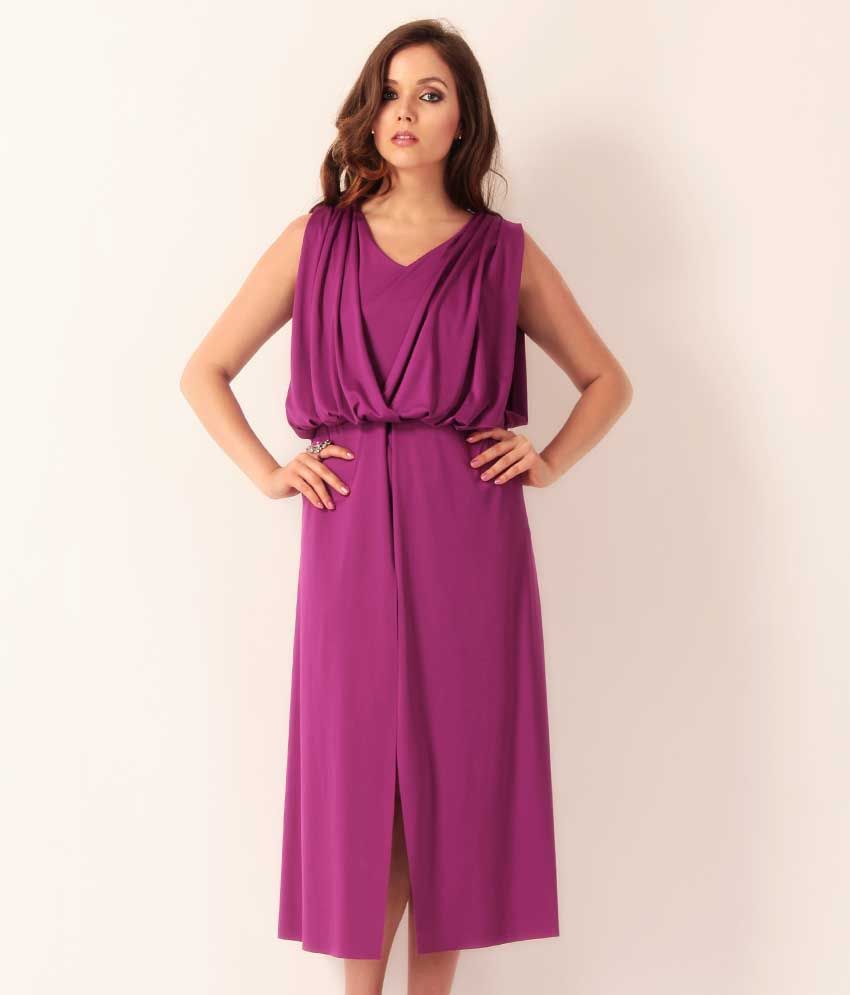 Buylane Purple Nylon Dresses - Buy Buylane Purple Nylon Dresses Online ...