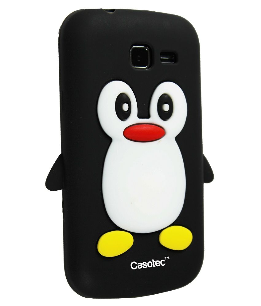 Casotec Penguin Silicone Jelly Back Case Cover For Samsung Galaxy Trend