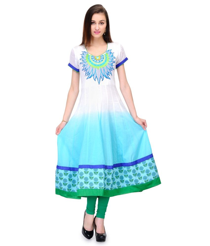 half sleeve anarkali kurti