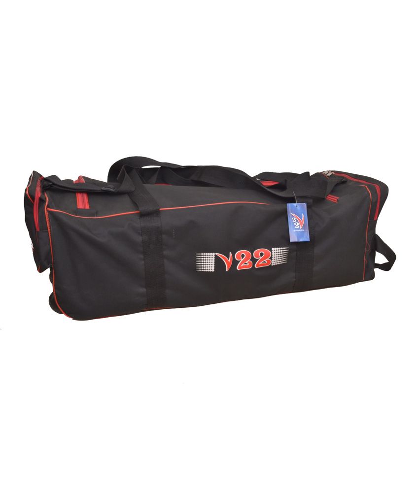 V22 Cricket Kit Bag With Wheels Size36X12X12, ColorBlack/Red Buy